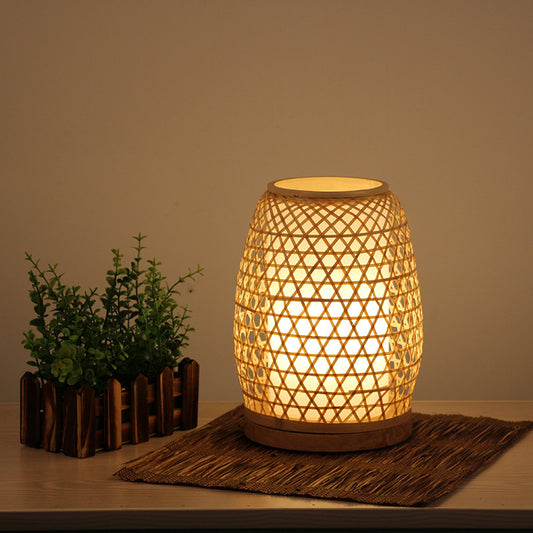 Nordic Bedside Bamboo Lamp
